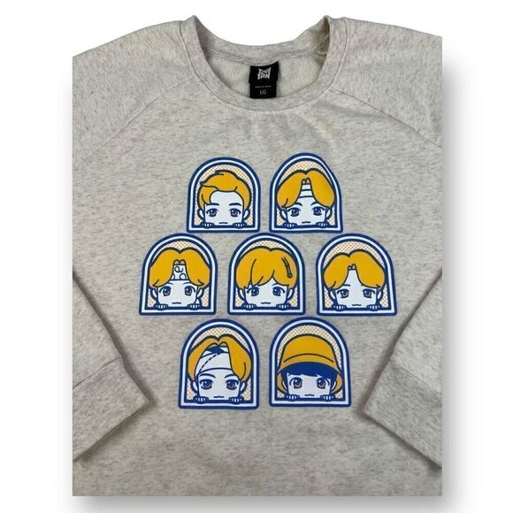 Tiny Tan Wappen Badge Girls Oversized Crewneck Sweatshirt Size Large - Picture 2 of 5